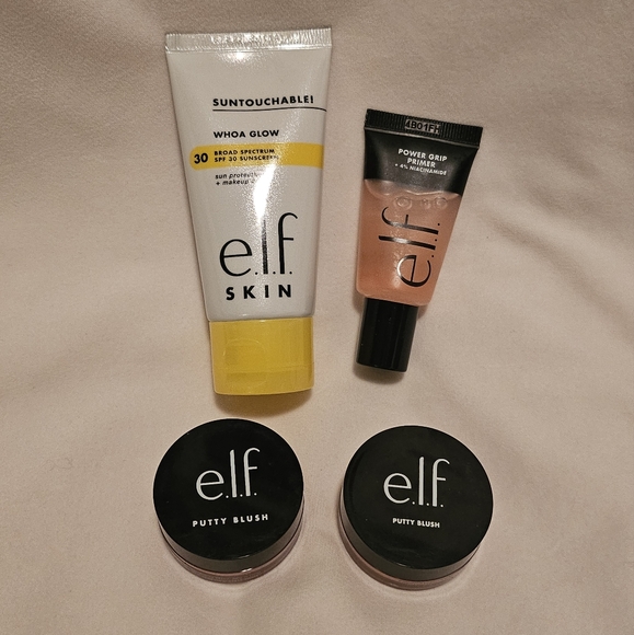 E.L.F Cosmetics Makeup Bundle - Spf, Primer, Blush - Picture 1 of 2
